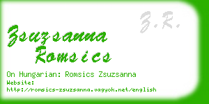 zsuzsanna romsics business card